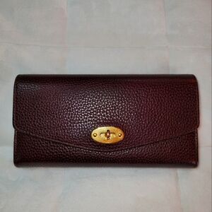 Mulberry turn lock continental wallet oxblood